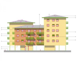 Prospetti - Progetto di nuova costruzione di N. 30 alloggi
